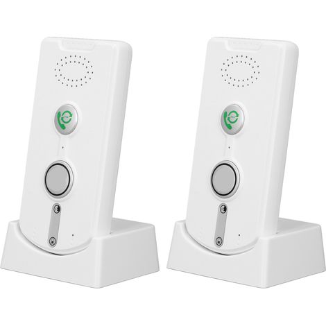Interphone vocal bidirectionnel pour personnes âgées à domicile, système mains libres sans fil à activation vocale, portée de 1000 m, blanc (1/5)