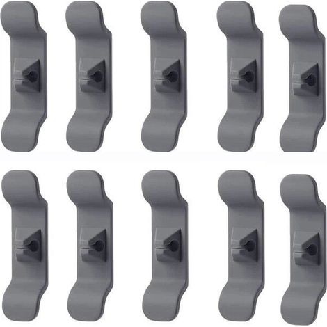 ACCESSOIRES POUR CABLE,10PCS Grey 3-5-10pcs Cordon Enrouleur Organisateur Câble Gestion Clip Titulaire Gardien Organisateur Pour Fr (1/4)