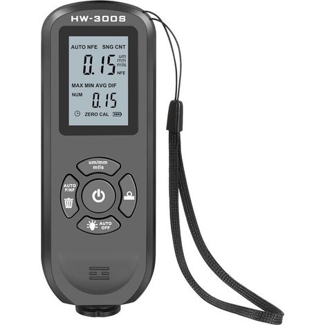 Auto Paint Tester Coating Thickness Gauge with Digital LCD Backlight Display Vertical Screen Black