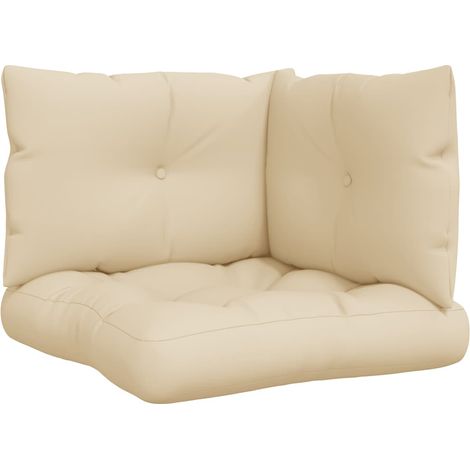 Maison Exclusive - Coussins de palette lot de 3 beige tissu