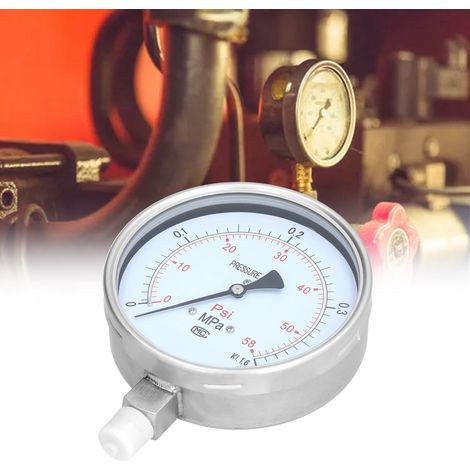 Manomètre radial Y-150BF 0-0,4 MPa, acier inoxydable résistant à la corrosion, petit manomètre à vide industriel (1/5)