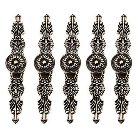 CCYKXA Schranktürgriffe im Vintage-Retro-Stil, bronzefarben, Möbelknauf für antike Retro-Möbel, Bücherregal, Kommode, Kleiderschrank, Schublade, 5 Stück