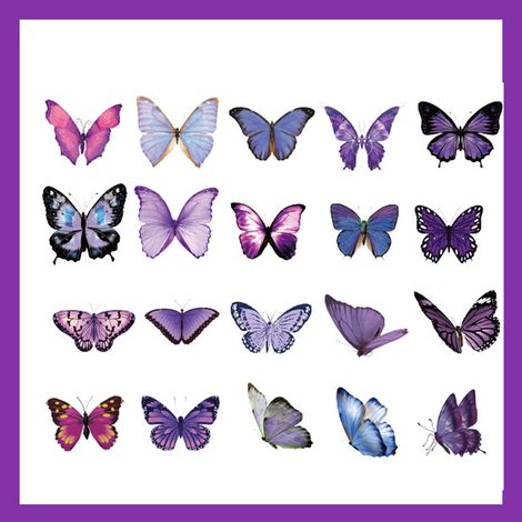 Autocollants muraux papillon 3D (40 pièces) pour la maison, la chambre et la décoration de fête (1/5)