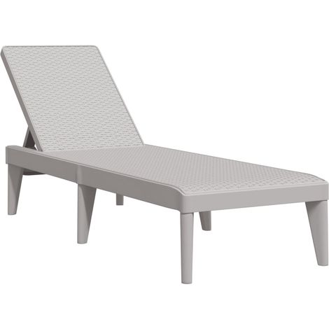 Chaise longue gris 186x60x29 PP (1/5)