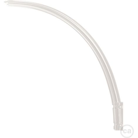 Creative-Cables Support mural Archet(To) - (Transparent, H 40 cm, L 4 cm, Profondeur 40 cm, Max. 3,375 kg) - Fabriqué en Italie - Breveté