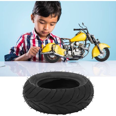 Jeu de pneus et chambre à air 90/65-6.5 renforcé pour moto cross mini 49cc, remplacement durable. (1/5)