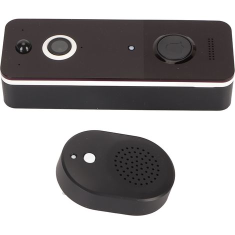 Portier vidéo WiFi sans fil caméra surveillance vision nocturne HD étanche IP65 avec récepteur sonnette connectée pour sécurité maison (1/5)