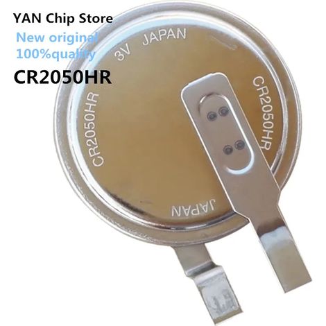Lot de 4 capteurs de pression des pneus CR2050HR 100% neufs et originaux pour véhicules, avec piles haute température CR2050W et CR2050B.
