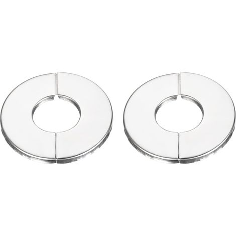 Paroi Fendu Bride, 201 Inox Acier Rond Rosace Plaque pour 27mm Diamètre Tuyau 2Pcs (1/5)