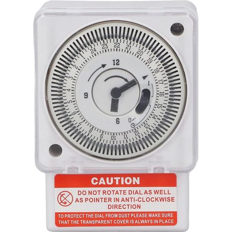 Timer meccanico SL-189, tipo orologio industriale, alimentazione AC 220V, ciclo di 24 ore e intervallo di 15 minuti. (1/5)