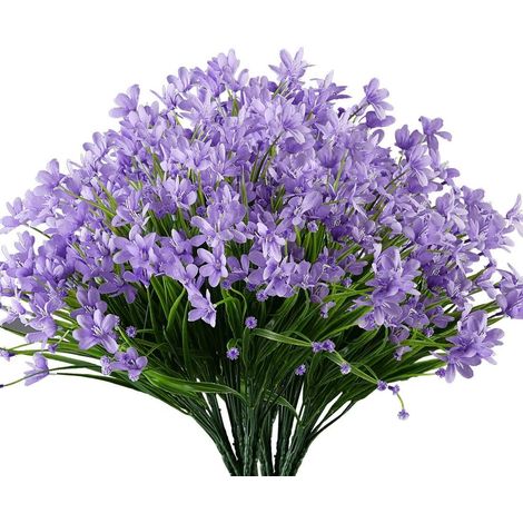 6 faisceaux de fleurs artificielles fausses fleurs d'orchidée pour jardin de mariage suspendu planter intérieur patio décoration de la maison (1/5)