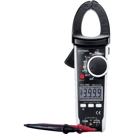 VOLTCRAFT VC585 Stromzange digital CAT III 600 V Anzeige (Counts): 4000 (1/5)