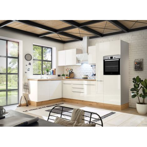 Cuisine Cuisine d'angle Marleen Premium 310 cm Blanc Chêne Artisan Respekta (1/4)