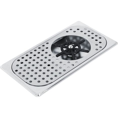 – 1/2-Zoll-Glasuntersetzer – Becheruntersetzer aus Edelstahl 201 – Abmessungen: 33 x 18 x 7 cm – Rostfreie Verzinkung für Bars und Hotels – Crezuo