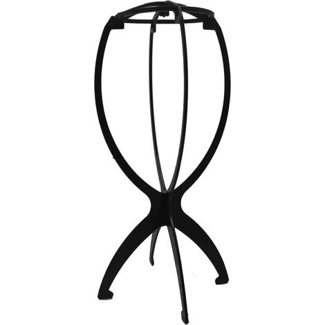 Soporte Para Peluca - Plegable Ligero Para Cabezas De Poliestireno Y Pelucas - Negro - 1 Unidad (1/5)