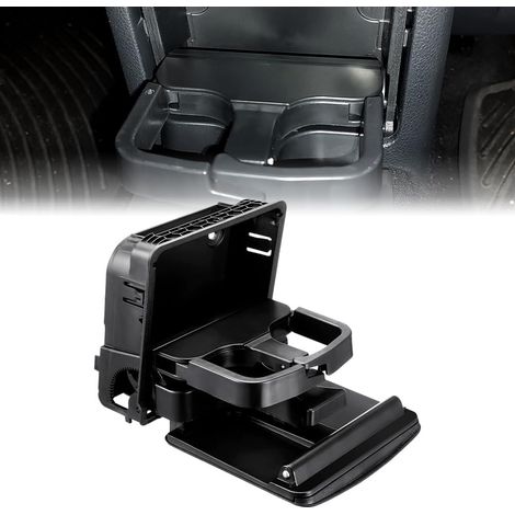Porte-gobelet d'accoudoir arrière pour VW EOS, Golf V, Golf VI, Jetta III, noir (1/5)