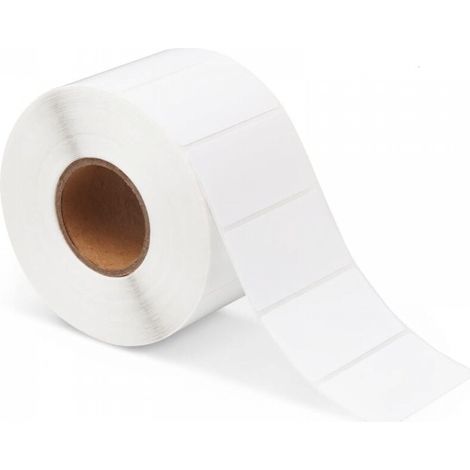 Etiquettes Adhésives, 1 Rouleaux 1000 Étiquettes Blanches Unies Autocollantes, 6030mm Étiquettes Auto Adhésives pour Imprimer Les Adresses de Courrier Mailing, Étiquette de Prix (1/5)