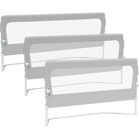 TolleTour 3X Barrera plegable para cama de bebé/niño Oxford Ángulo 180° con correa adicional para fijación 1x150 cm, 2x200 cm (1/5)
