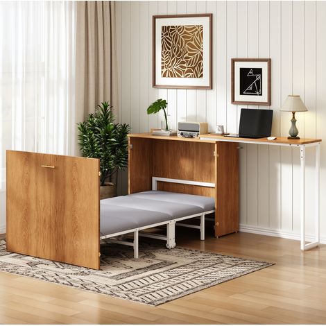 Cama dormitorio abatible con escritorio y colchón HAVRYA