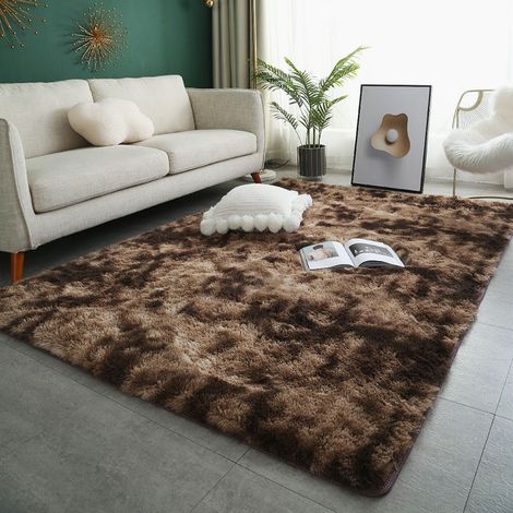 Tapis de Salon, à Poils Longs, Tapis Chambre Café tie-dye, 160x 230cm, antidérapant, Extra Large, Moelleux et Moderne, pour Chambre à Coucher, Chambre d'enfant (1/5)