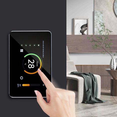 Thermostat intelligent Graffiti Wifi pour chauffage au sol électrique, panneau de commande à affichage numérique, thermostat de chauffage d'eau, écran horizontal, 100-250 V CA, 3 A (1/5)