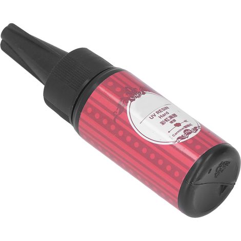 Résine époxy colorée à polymérisation UV (25 g), colle époxy dure, rouge carmin. (1/5)