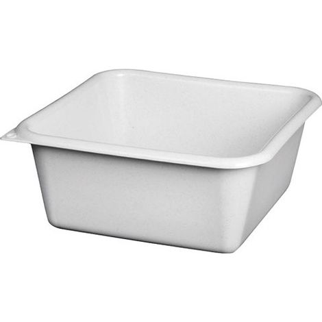 Cuvette carrée 32 cm 9,5 L gris moucheté – Polyéthylène basse densité – Préhension sous collerette – Empilable pour rangement – Aluminium Et Plastique (1/2)