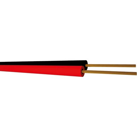 Rollo de cable paralelo AUDIO rojo y negro 2x1mm 100 metros GSC 3902905 (1/2)