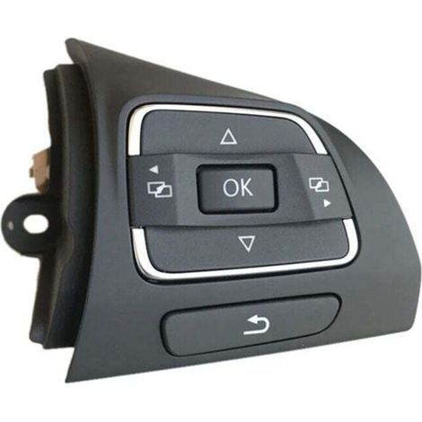 Rechter Multifunktions-Lenkradschalter, kompatibel mit Golf 6 MFD 5C0959537A 5C0959538B-Crezuo