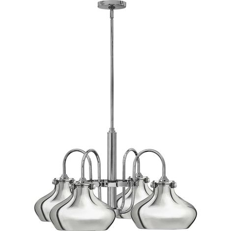 Pendant Light Multi Arm Dome Shades 4x E27 Chrome Pendelleuchte Multi Arm Dome Shades 4x E27 Chrom (1/4)