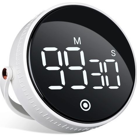 Timer da cucina, timer digitale, cronometro, bianco, elegante, alla moda (1/5)