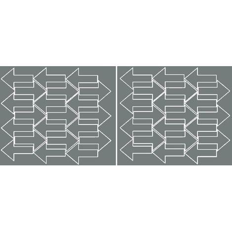 Pegatinas de flecha de 7x4,5 cm, 42 unidades, color gris mate.