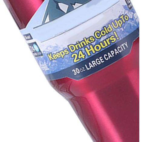 30oz (ca. 887 ml) Edelstahl-Isolierbecher mit Deckel für Sport, Camping, Picknicks, Rot (1/5)