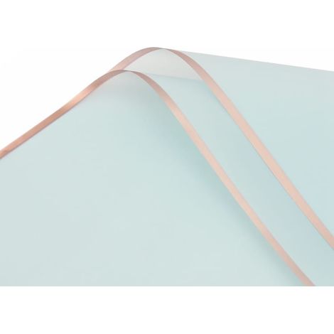 Feuilles décoratives à motif floral - « Cadre » bleu clair - 58 x 58 cm - 20 pièces