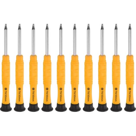 10 pièces T6 Torx Mini Tournevis Tête Torx 3mm Jaune Vert (1/5)