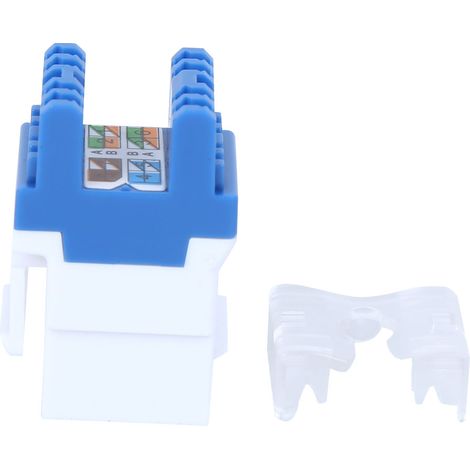 Lot de 3 modules RJ45-180° pour connecteur Keystone, compatible avec les réseaux CAT5E UTP.