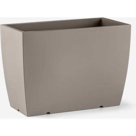 Fioriera rettangolare in polietilene per esterno Gaia 60 - Beige
