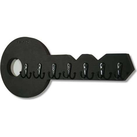 Colgador de llaves de madera, color negro (1/5)