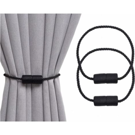 Wunderschönes Set aus 2 bestickten Schals, 50 cm lang, hauptsächlich aus Cord, mit zylindrischen Formen und Verzierungen (schwarz) (1/5)