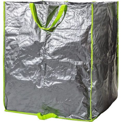 Mehrzweck-Bauschuttsack mit Tragegriffen. Fassungsvermögen: 400 Liter. Großes Fassungsvermögen für Bau- und Gartenabfälle. Robust und langlebig. Schwarz. TRENDYFLAIR (1/5)