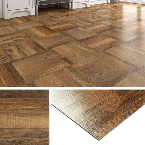 Dalles PVC Adhesives Sol Vieux Bois Marron Carrelage Adhesif Sol Cuisine Salle de Bain 30x30CM 32 Dalles Parquet Adhesif Sols Interieur Sols PVC Adhésif Effet Bois Foncé Pour Toilette (1/5)