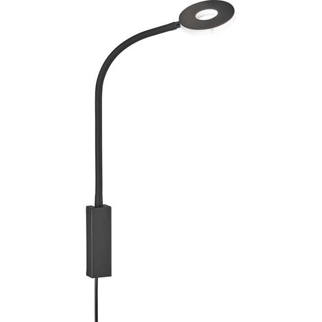 Wandleuchte Wandlampe Schlafzimmerlampe LED Leseleuchte Flexo-Arm Schwarz H 50cm (1/4)