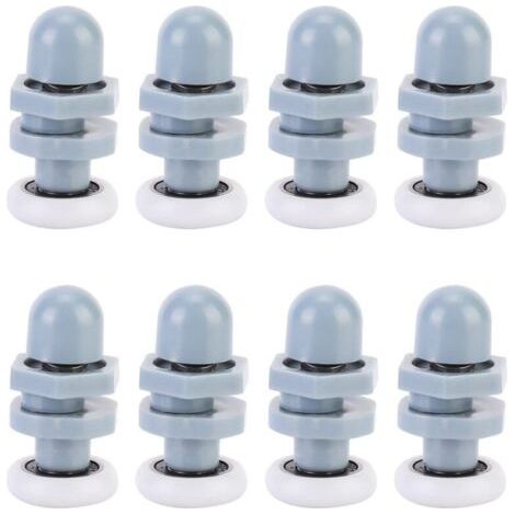 Rodillos para puertas de ducha, rodillos para puertas de ducha, rodillos de corredera para puertas de baño-ducha para montaje y como piezas de repuesto (20 mm). (1/4)