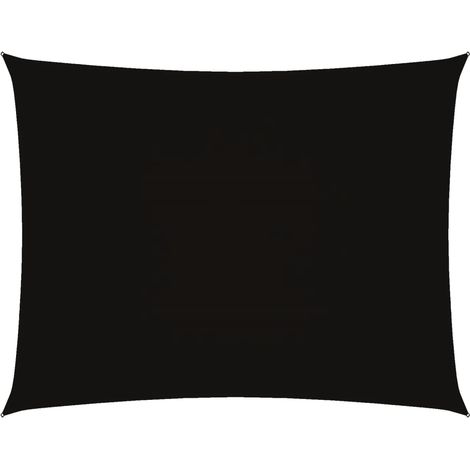 vidaXL Parasole a Vela Oxford Rettangolare 3,5x5 m Nero