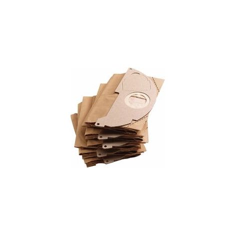 Lot de 5 sacs filtrants en papier Kärcher 6.904-322.0 pour aspirateurs eau et poussière multi-usages, DOLASO (1/2)