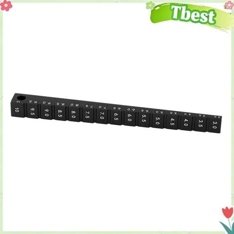 Tbest Jauge de hauteur de caisse Jauge de hauteur de châssis en alliage d'aluminium, 3 à 10mm, jauge de jouets vehicule Noire (1/5)