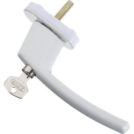 Manilla de ventana FG200 W AB208 Alu.blanco con cierre ABUS. (1/3)