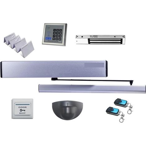 Kit d'ouvre-portes automatiques 100 kg poids vers l'intérieur ouvre-porte battante automatique/ouvre-porte battante clavier plus proche, serrure de porte, capteur infrarouge pour accessoires de portai (1/5)