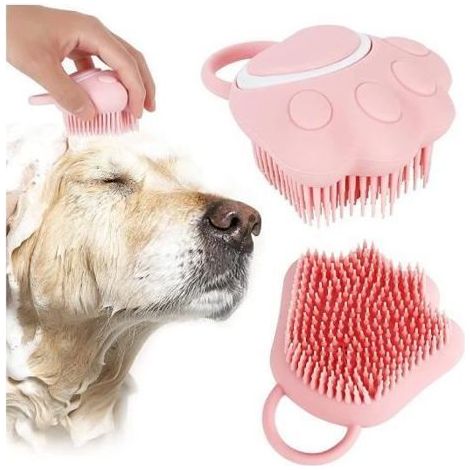 Brosse de Bain - Non spécifié - 2 en 1 - Distributeur de Gel - Silicone - Rose (1/4)