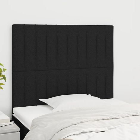 Tête de lit Noir 90x5x118/128 cm Tissu